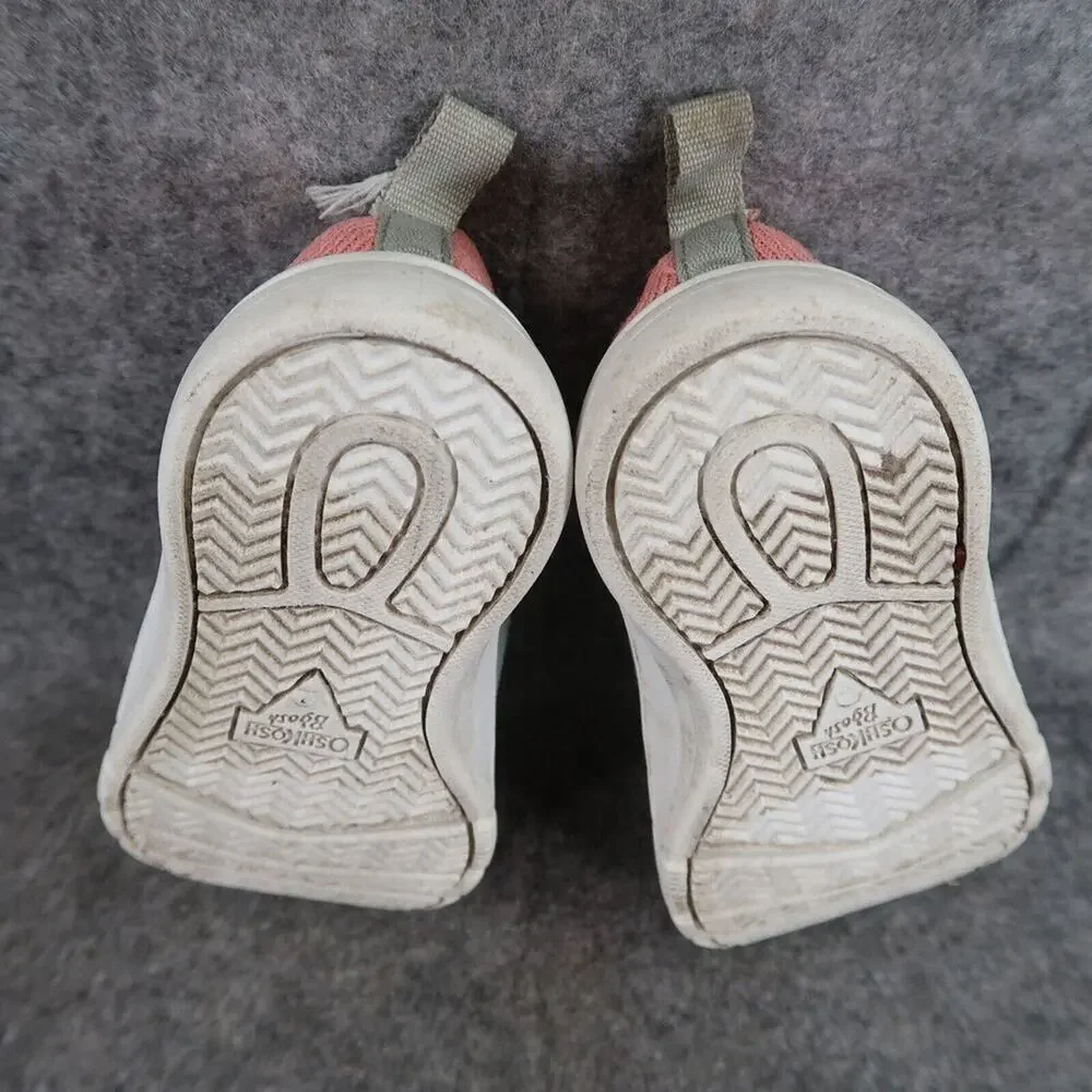 Oshkosh B'gosh Shoes Baby Toddler 6 Slip On Sneaker Knit Stretch Pink Grey Kids